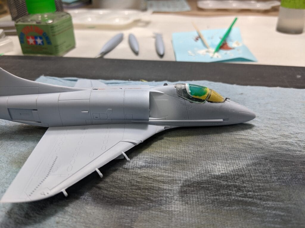 Airfix A-4B Skyhawk Intake Area Painted