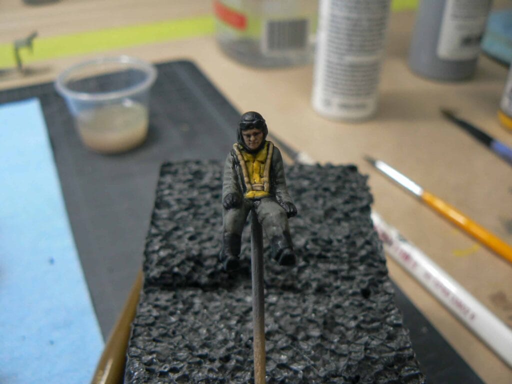 Bf 109 pilot figure painted