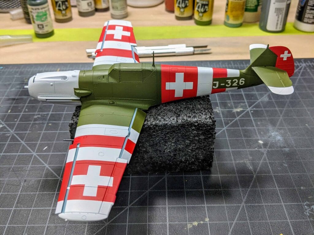 Bf 109 Swiss body painted